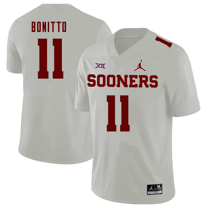 Jordan Brand Men #11 Nik Bonitto Oklahoma Sooners College Football Jerseys Sale-White - Click Image to Close